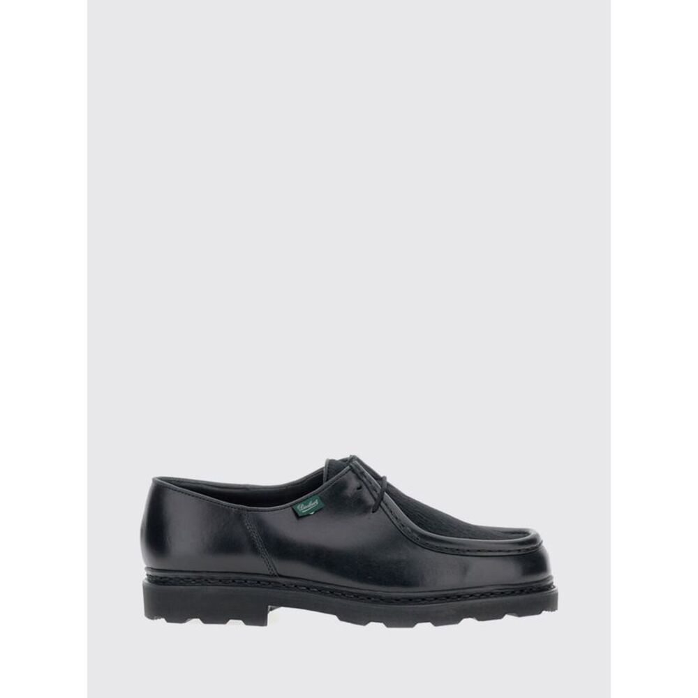 Paraboot Men Paraboot Michael Smooth Calfskin Derby Shoes With Rubber Sole